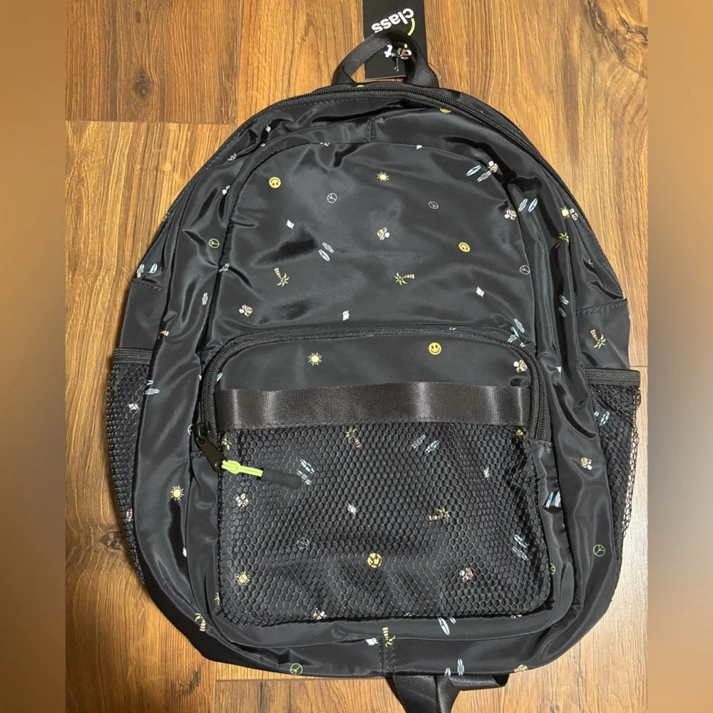 Art Class Kids’ 16” Tropical Graphic Print Backpack - Black